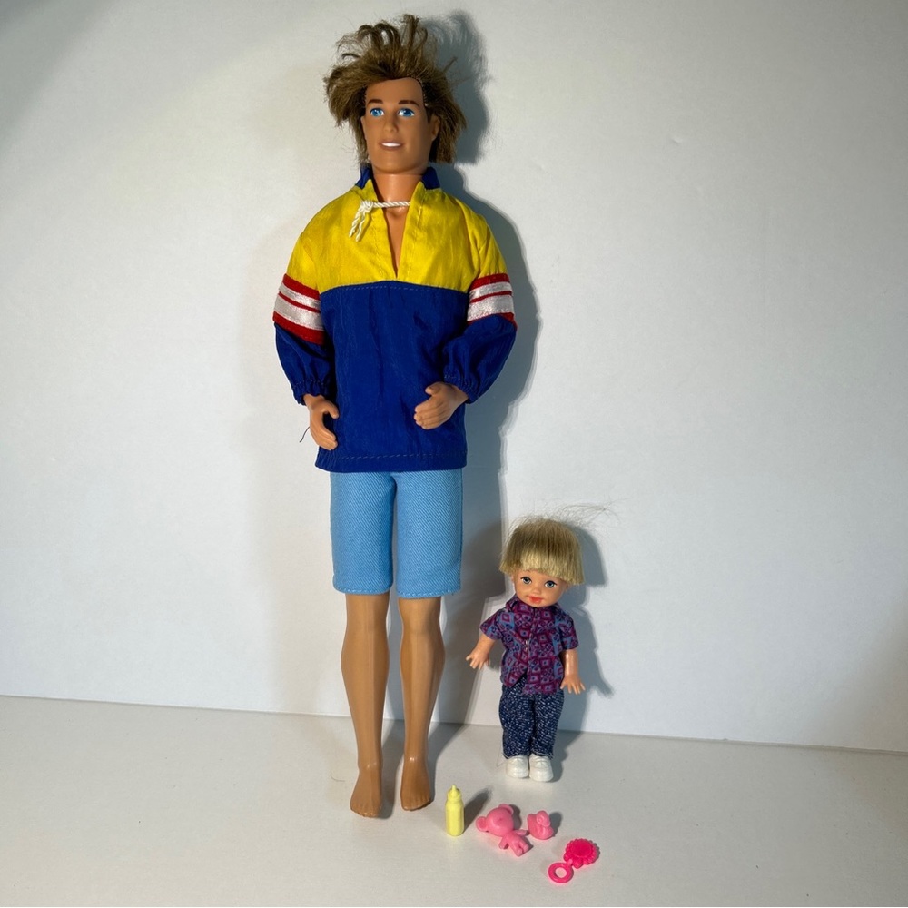 BIG BROTHER KEN & BABY BROTHER TOMMY- BARBIE  1996 DOLL Mattel #17055